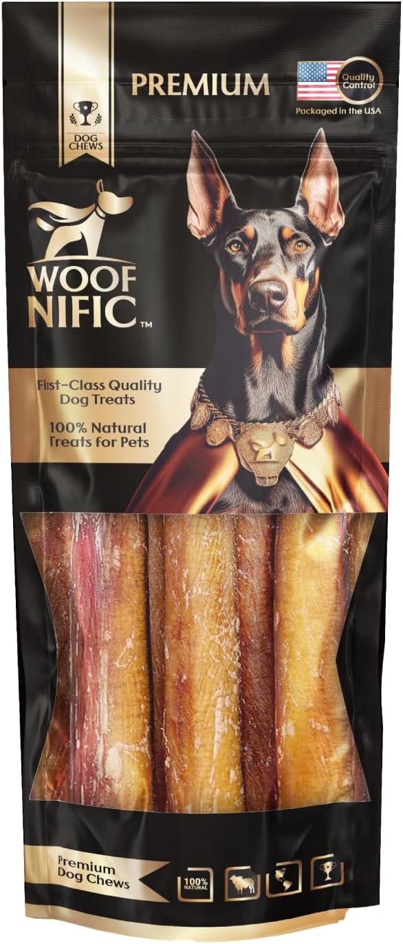 Straight Bully Sticks for Dogs – 100% Natural Beef Chew