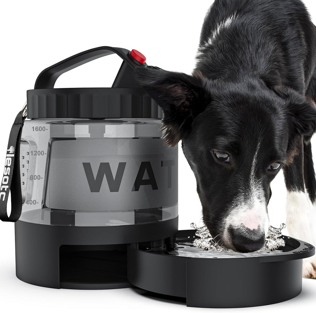 56oz Portable Large Dog Travel Water Bowl Dispenser-0