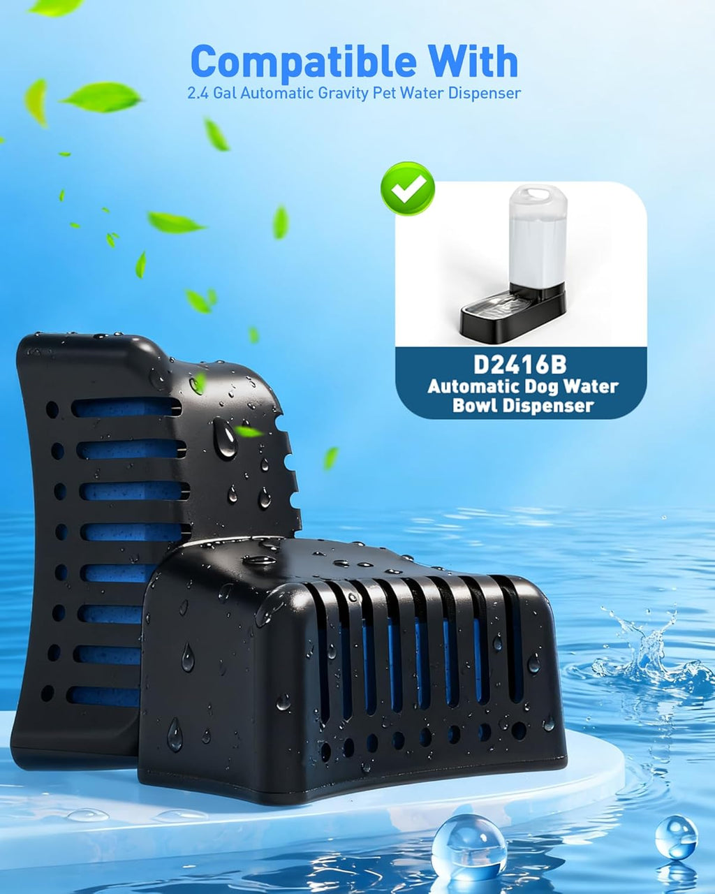 4 Pack Gravity Dog Water Dispenser Filters Replacement-1
