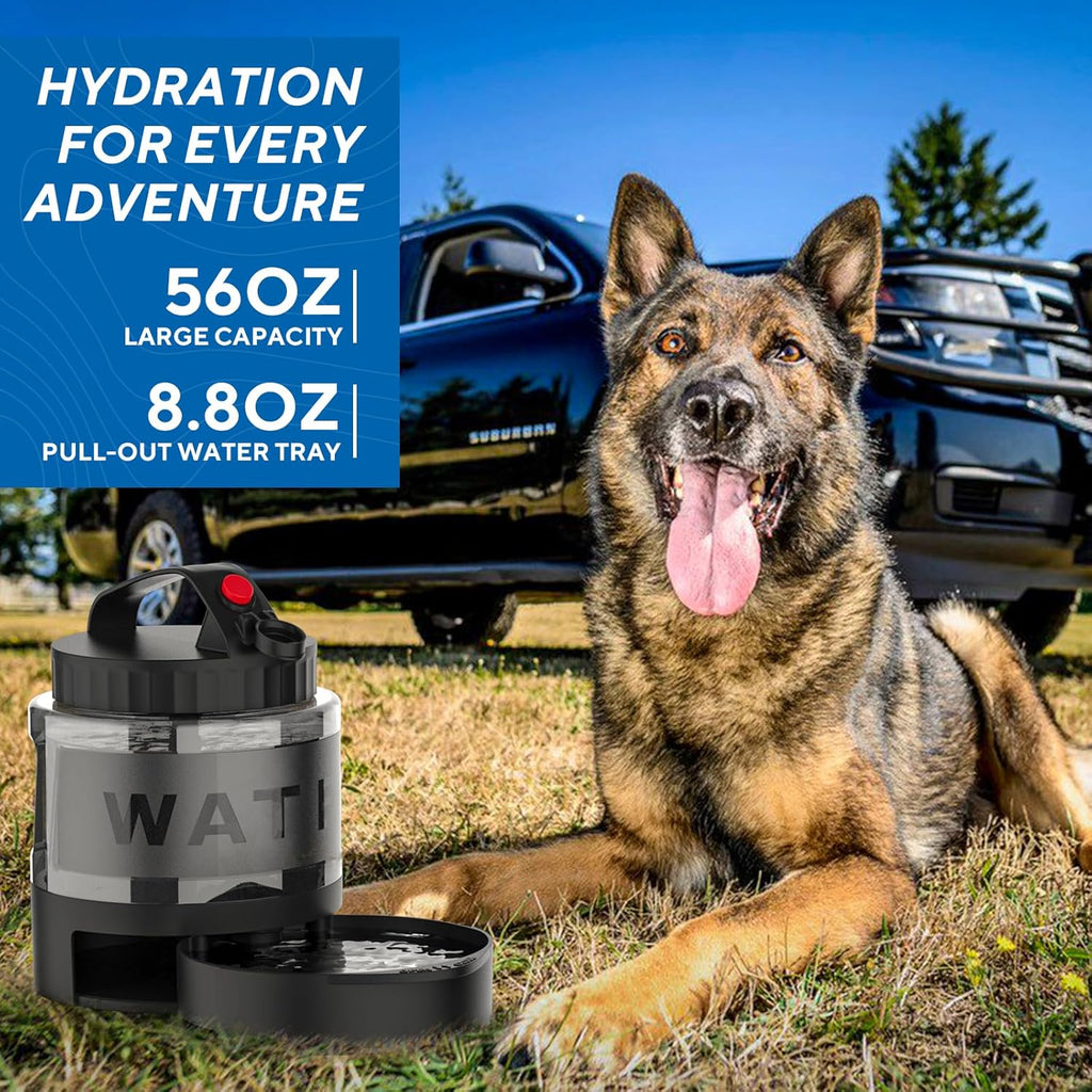 56oz Portable Large Dog Travel Water Bowl Dispenser-4