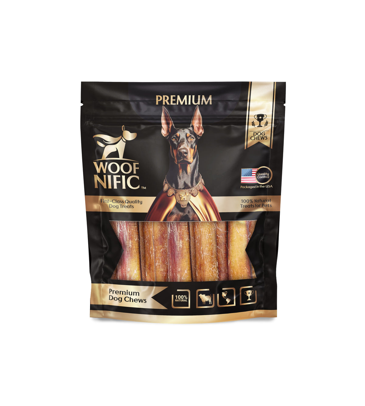 Straight Bully Sticks for Dogs – 100% Natural Beef Chew