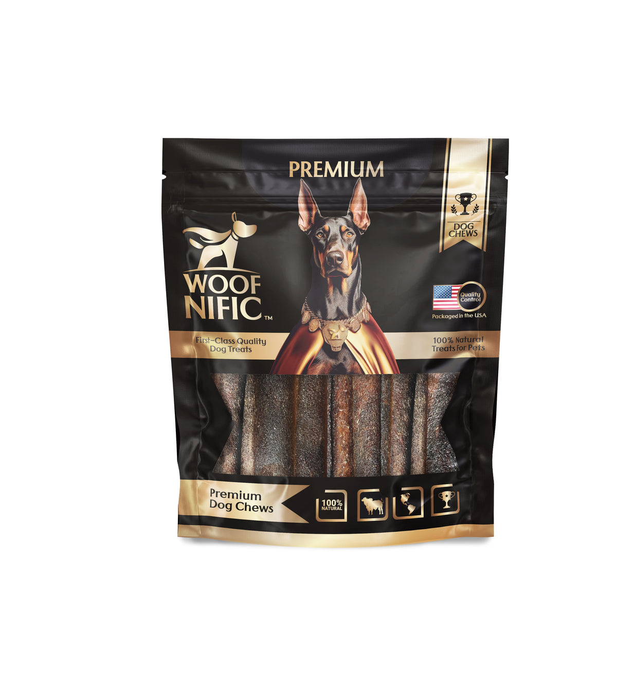 Woof Nific Straight Collagen Dog Chews – Beef Skin