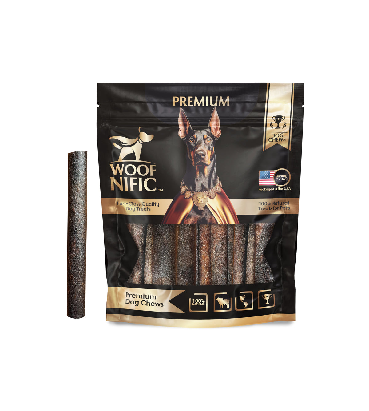 Woof Nific Straight Collagen Dog Chews – Beef Skin