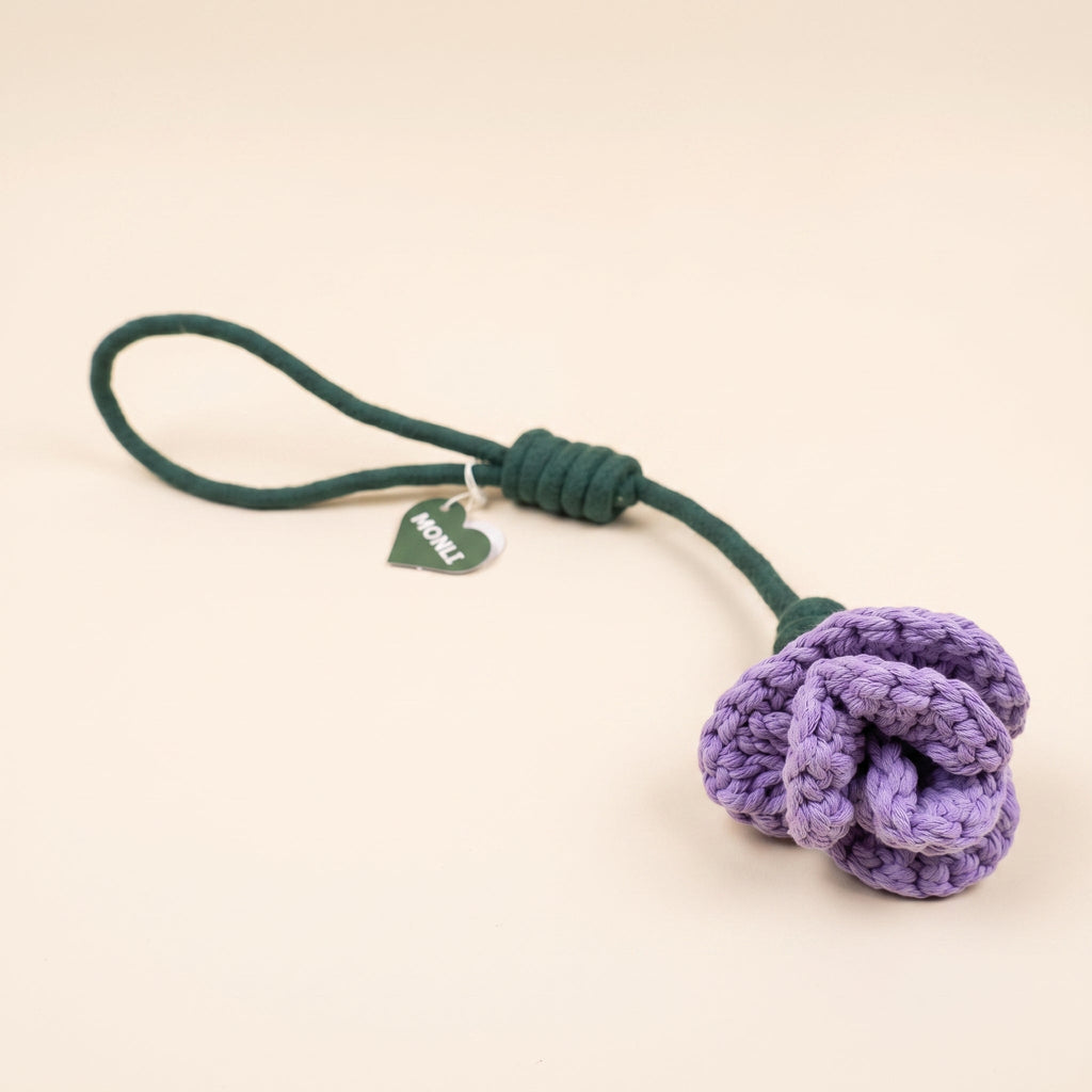 Lavender Rose: 2 in 1 Snuffle Tug Toy-0